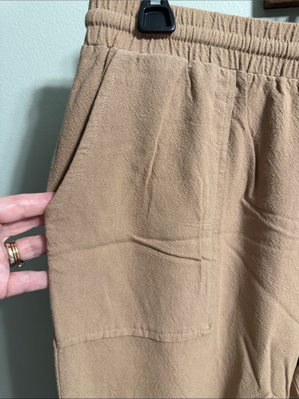 Relaxed Drawstring Pants in Camel XXL - Picture 2 of 6